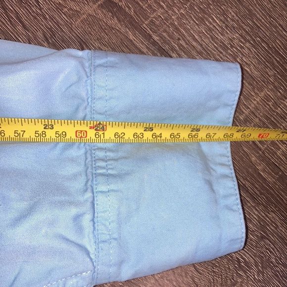 Mens Walls Authentic Ranch Wear 4XLT Baby Blue Work Pearl Snap Work Shirt - Picture 8 of 11